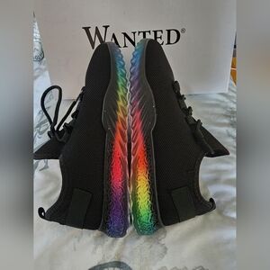 Wanted Affinity Black Shoe Rainbow Sole Womens Size 7.5 🌈
